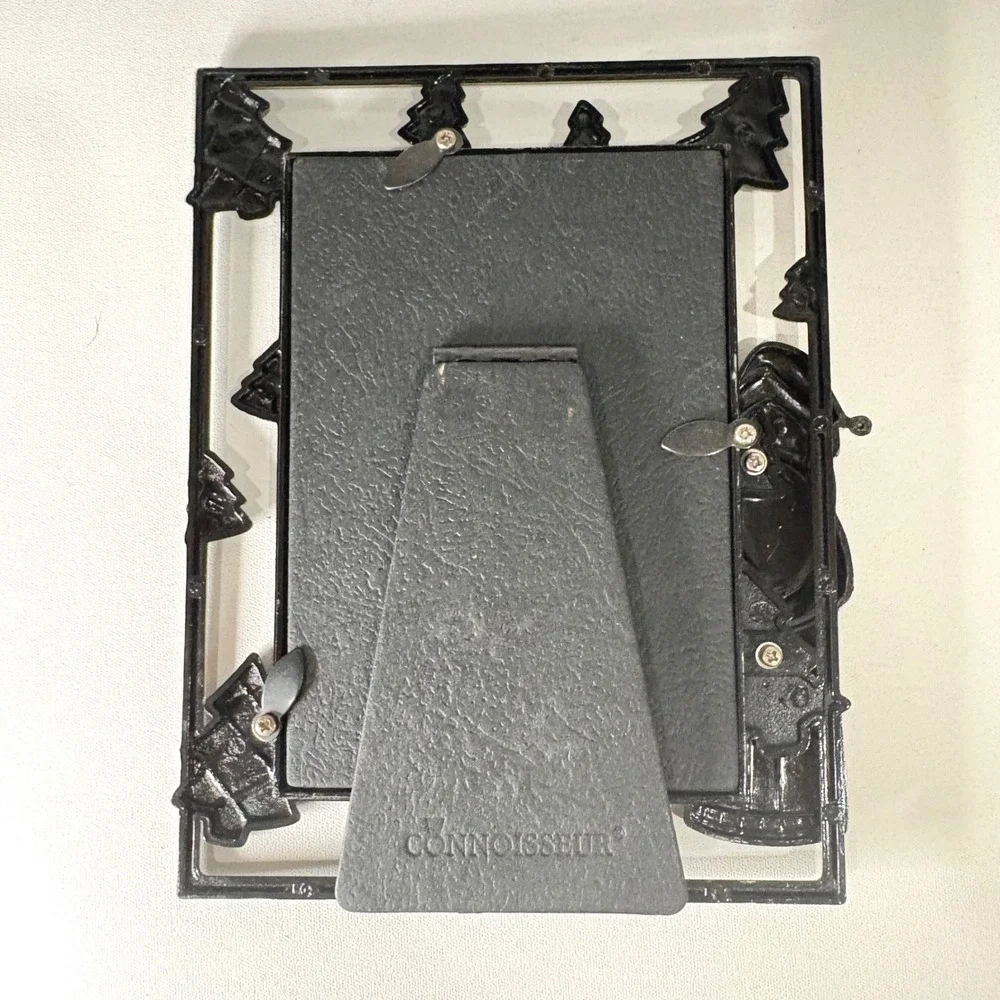 Connoisseur Possibilities Santa Christmas Tree Pewter Metal 3.5x5 Photo Frame